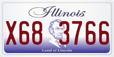 IL license plate X683766