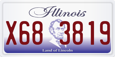 IL license plate X683819