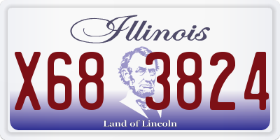 IL license plate X683824
