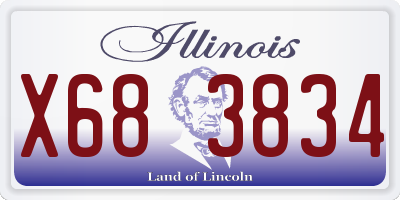 IL license plate X683834