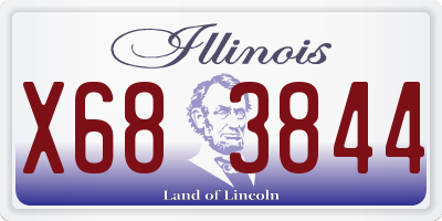IL license plate X683844
