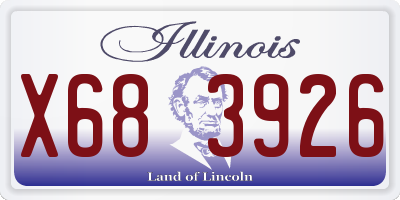 IL license plate X683926