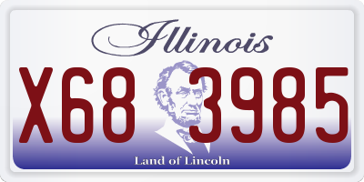 IL license plate X683985