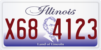 IL license plate X684123