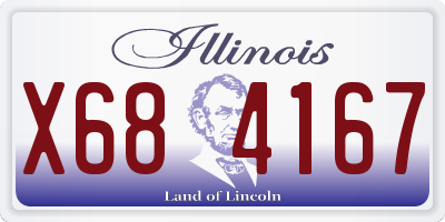 IL license plate X684167