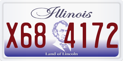 IL license plate X684172
