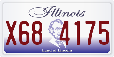 IL license plate X684175