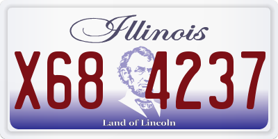 IL license plate X684237