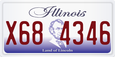 IL license plate X684346