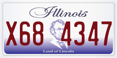 IL license plate X684347