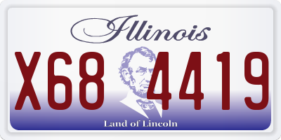 IL license plate X684419
