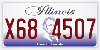 IL license plate X684507