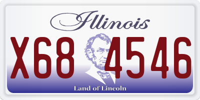 IL license plate X684546