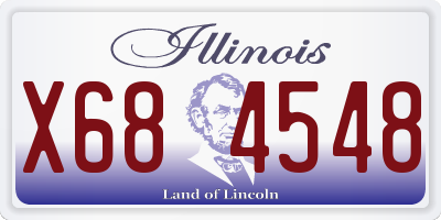 IL license plate X684548