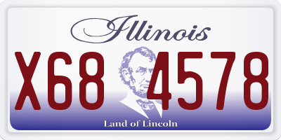 IL license plate X684578