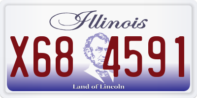 IL license plate X684591
