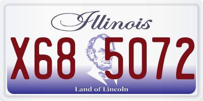 IL license plate X685072