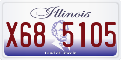 IL license plate X685105