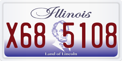 IL license plate X685108