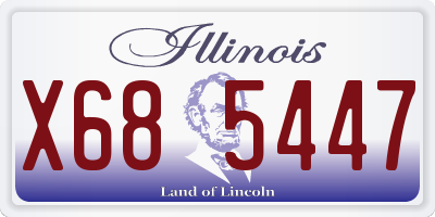IL license plate X685447