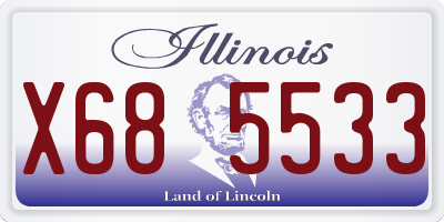 IL license plate X685533
