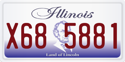 IL license plate X685881