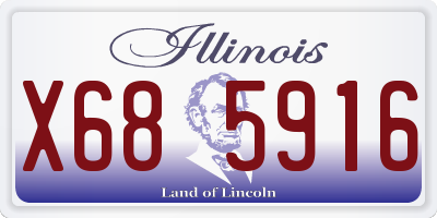 IL license plate X685916