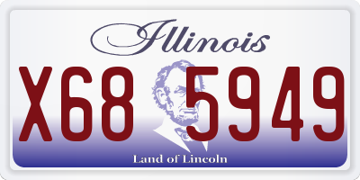 IL license plate X685949