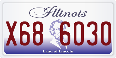 IL license plate X686030