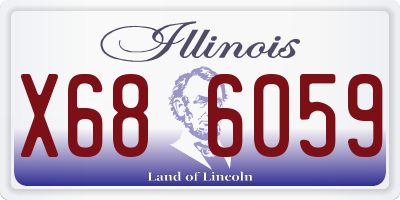 IL license plate X686059