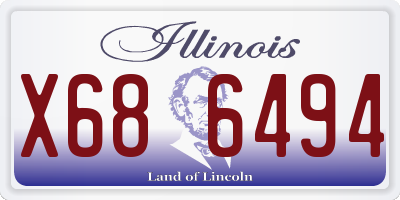 IL license plate X686494