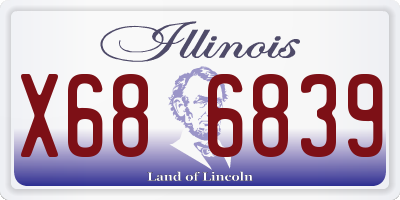IL license plate X686839