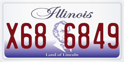 IL license plate X686849