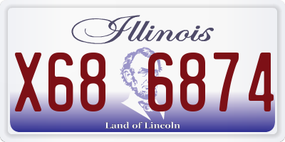 IL license plate X686874
