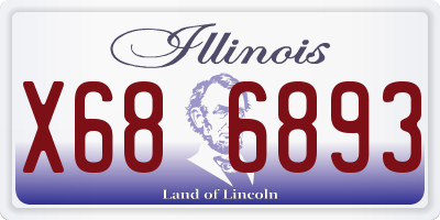 IL license plate X686893