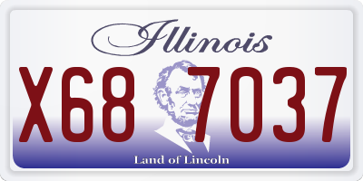 IL license plate X687037