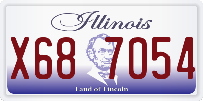 IL license plate X687054