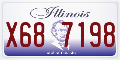 IL license plate X687198