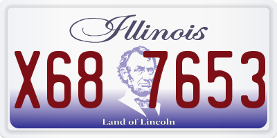 IL license plate X687653