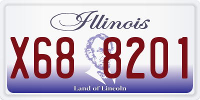 IL license plate X688201