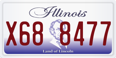 IL license plate X688477