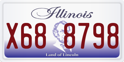 IL license plate X688798