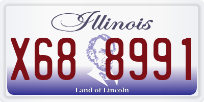 IL license plate X688991