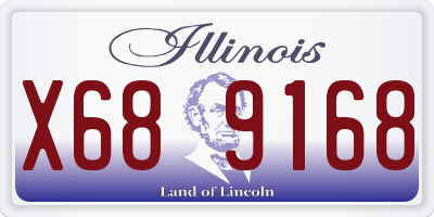 IL license plate X689168