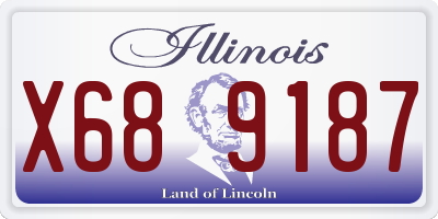 IL license plate X689187