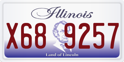 IL license plate X689257