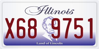 IL license plate X689751