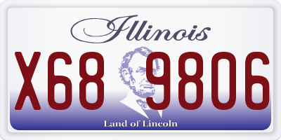 IL license plate X689806