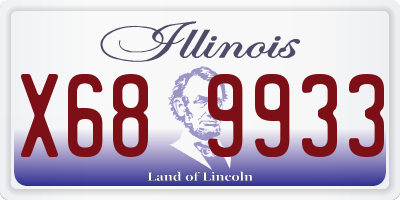 IL license plate X689933