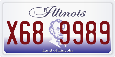 IL license plate X689989